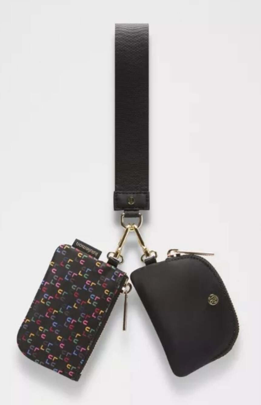 Lululemon Dual Pouch Wristlet in LUBM/BLK/GOLD AUTHENTIC SOLD OUT